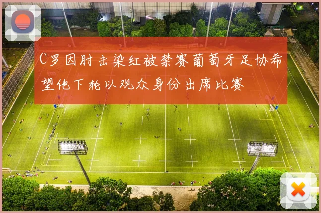 C罗因肘击染红被禁赛葡萄牙足协希望他下轮以观众身份出席比赛